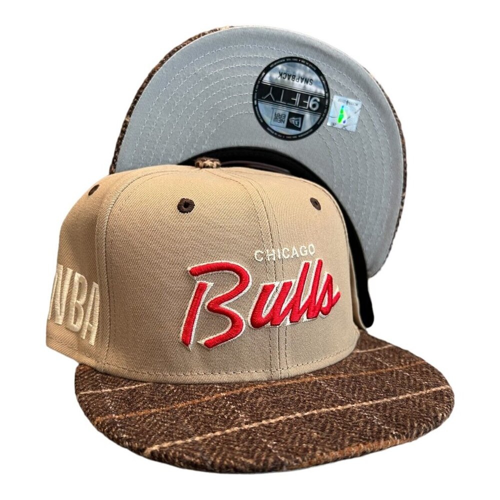 New Era Chicago Bulls Traditional Check 9FIFTY Snapback Hat Cap OSFM
